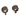 Bronze Pair of Bhairava Heads