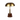 Brass Lamp with Wooden Base and Dome Shape